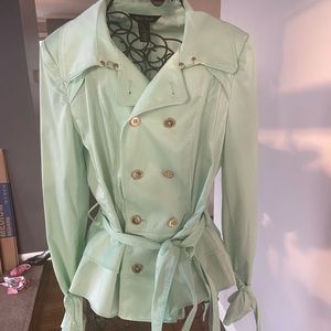 WHBM Mint Green Double Breasted Jacket